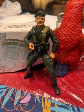vintage 1985 Coleco Colonel Trautman action figure from the Rambo: The Force of